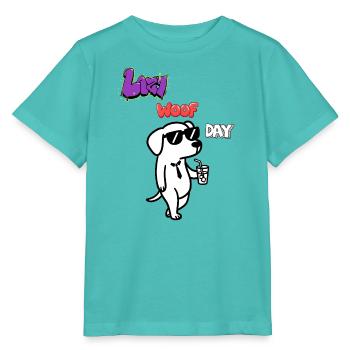 Hip Woof Day - Stanley/Stella Kinder T-Shirt MINI CREATOR  - Poolblau - Vorne