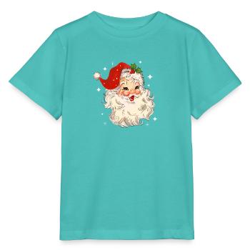 Weihnachtsmann Santa Vintage Weihnachten Motiv - Stanley/Stella Kinder T-Shirt MINI CREATOR  - Poolblau - Vorne