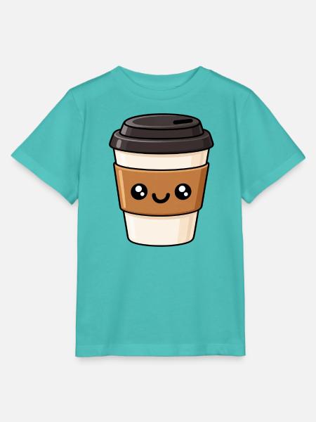 KaffeeKawaii Becherliebe - Stanley/Stella Kinder T-Shirt MINI CREATOR - Poolblau