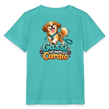 Gassi ist mein Cardio - Stanley/Stella Kinder T-Shirt MINI CREATOR  - Poolblau - Vorne