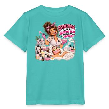 Glow Joy Kosmetikerin - Stanley/Stella Kinder T-Shirt MINI CREATOR  - Poolblau - Vorne
