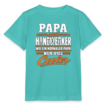 Papa Handwerker – Viel cooler als normal - Stanley/Stella Kinder T-Shirt MINI CREATOR  - Poolblau - Vorne