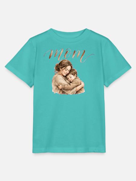 Mama umarmt Aquarell-Umarmung - Stanley/Stella Kinder T-Shirt MINI CREATOR  - Poolblau