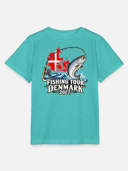 Angeltour Dänemark 2027 - Stanley/Stella Kinder T-Shirt MINI CREATOR  - Poolblau