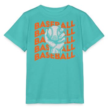  Baseball Softball Baseball Baseballspieler - Stanley/Stella Kinder T-Shirt MINI CREATOR  - Poolblau - Vorne