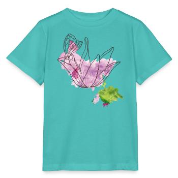 Blüte mit Insekt - Stanley/Stella Kinder T-Shirt MINI CREATOR  - Poolblau - Vorne