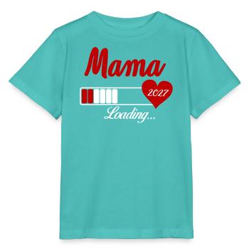 Mama Loading 2027 Herz - Stanley/Stella Kinder T-Shirt MINI CREATOR  - Poolblau - Vorne