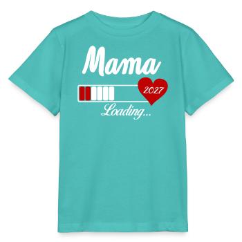 Mama Loading 2027 Herz - Stanley/Stella Kinder T-Shirt MINI CREATOR  - Poolblau - Vorne