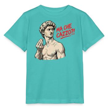 Ma Che Cazzo?! – David mit italienischem Temperame - Stanley/Stella Kinder T-Shirt MINI CREATOR  - Poolblau - Vorne