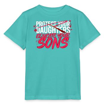 Beschütze deine Töchter, erziehe deine Söhne - Stanley/Stella Kinder T-Shirt MINI CREATOR  - Poolblau - Vorne