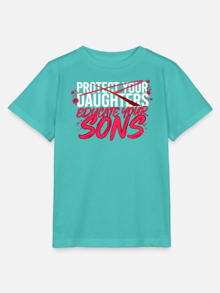 Beschütze deine Töchter, erziehe deine Söhne - Stanley/Stella Kinder T-Shirt MINI CREATOR - Poolblau