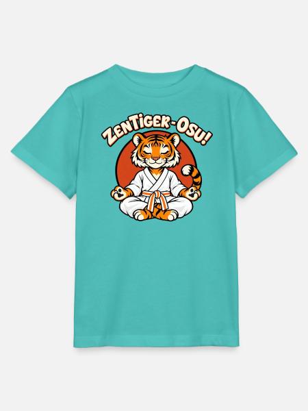 ZenTiger-Osu Taijutsu Cartoon - Stanley/Stella Kinder T-Shirt MINI CREATOR - Poolblau