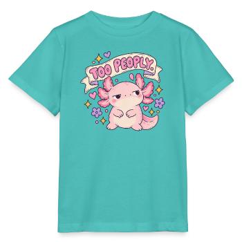 Too Peoply Cute Dragon Sticker - Stanley/Stella Kinder T-Shirt MINI CREATOR  - Poolblau - Vorne