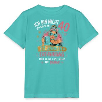 40 Geburtstag Frau Geschenk Lustiger Spruch - Stanley/Stella Kinder T-Shirt MINI CREATOR  - Poolblau - Vorne