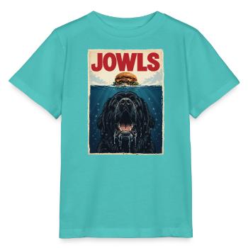 Jowls – Neufundländer Hund Newfie Papa Newfie Mama - Stanley/Stella Kinder T-Shirt MINI CREATOR  - Poolblau - Vorne
