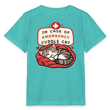 Notfall-Kuschelkatze - Stanley/Stella Kinder T-Shirt MINI CREATOR  - Poolblau - Vorne