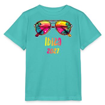 Ibiza 2027 Rainbow Sunglasses Design - Stanley/Stella Kinder T-Shirt MINI CREATOR  - Poolblau - Vorne
