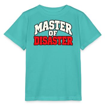 Master of Disaster – Lustiger Chaos Spruch - Stanley/Stella Kinder T-Shirt MINI CREATOR  - Poolblau - Vorne