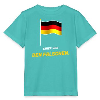 Einer von den Falschen - Fahne Schwarz Rot Gold - Stanley/Stella Kinder T-Shirt MINI CREATOR  - Poolblau - Vorne