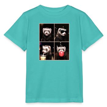 Ferret Frettchen - Stanley/Stella Kinder T-Shirt MINI CREATOR  - Poolblau - Vorne