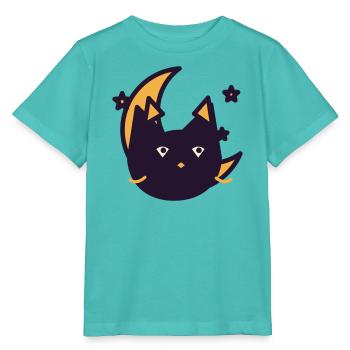 Mondkatze im Traumlicht - Stanley/Stella Kinder T-Shirt MINI CREATOR  - Poolblau - Vorne