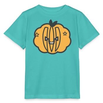 Lachender Kürbis Sternenhimmel - Stanley/Stella Kinder T-Shirt MINI CREATOR  - Poolblau - Vorne