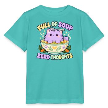 Full of Soup Zero Thoughts - Stanley/Stella Kinder T-Shirt MINI CREATOR  - Poolblau - Vorne