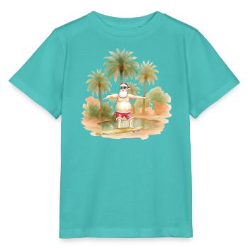 Weihnachten unter Palmen - Stanley/Stella Kinder T-Shirt MINI CREATOR  - Poolblau - Vorne