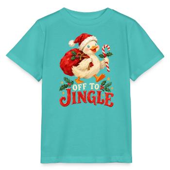 Jingle Duck Weihnachtsfreude - Stanley/Stella Kinder T-Shirt MINI CREATOR  - Poolblau - Vorne