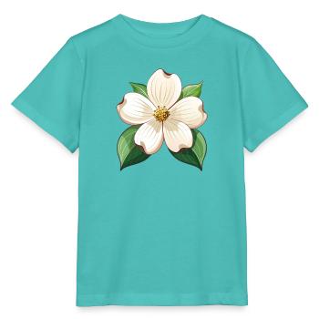 Hartriegelblume - Stanley/Stella Kinder T-Shirt MINI CREATOR  - Poolblau - Vorne