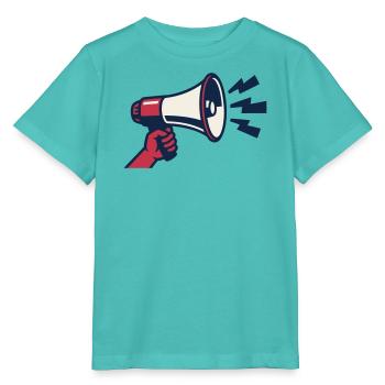 Rotes Megafon Ultras Logo - Stanley/Stella Kinder T-Shirt MINI CREATOR  - Poolblau - Vorne