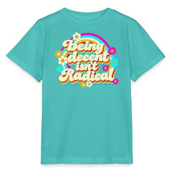 Being Decent Isn't Radical Retro - Stanley/Stella Kinder T-Shirt MINI CREATOR  - Poolblau - Vorne