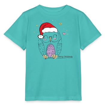 Merry Christmas - Stanley/Stella Kinder T-Shirt MINI CREATOR  - Poolblau - Vorne