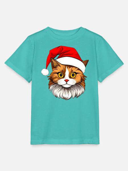 Katzen Christmas - Stanley/Stella Kinder T-Shirt MINI CREATOR - Poolblau