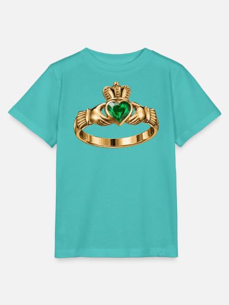 Irischer Claddagh-Ring - Stanley/Stella Kinder T-Shirt MINI CREATOR  - Poolblau