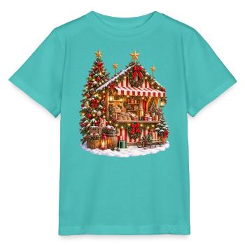 Weihnachtsmarkt-Chalet - Stanley/Stella Kinder T-Shirt MINI CREATOR  - Poolblau - Vorne