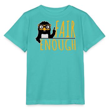 Fair Enough Witty Funny Sarcastic Pinguin Nerd - Stanley/Stella Kinder T-Shirt MINI CREATOR  - Poolblau - Vorne