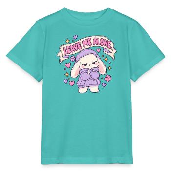 Leave Me Alone Hase im Hoodie - Stanley/Stella Kinder T-Shirt MINI CREATOR  - Poolblau - Vorne