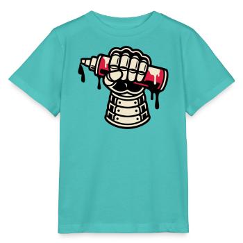 Samurai Ruestung Graffiti Icon - Stanley/Stella Kinder T-Shirt MINI CREATOR  - Poolblau - Vorne