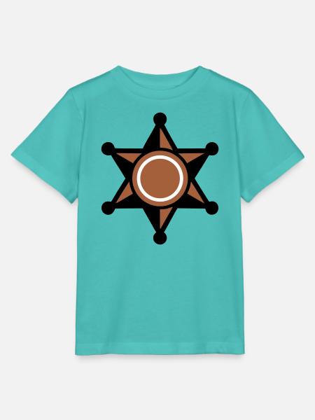 Sheriff Stern Abzeichen Icon - Stanley/Stella Kinder T-Shirt MINI CREATOR  - Poolblau