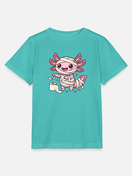 Mumien-Axolotl - Stanley/Stella Kinder T-Shirt MINI CREATOR - Poolblau