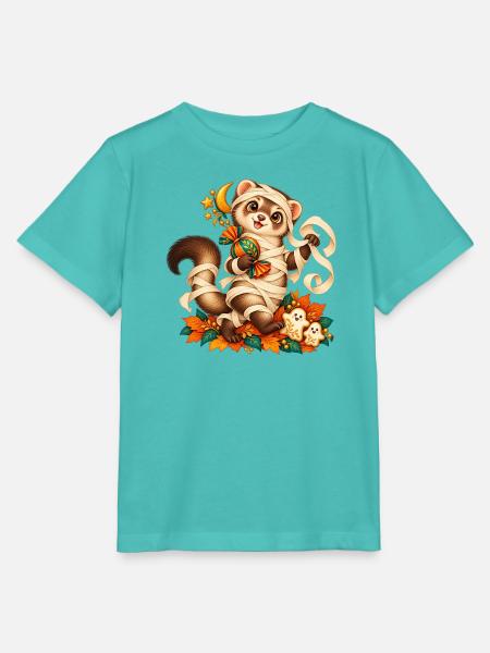 Bär in Herbstband gewickelt - Stanley/Stella Kinder T-Shirt MINI CREATOR - Poolblau