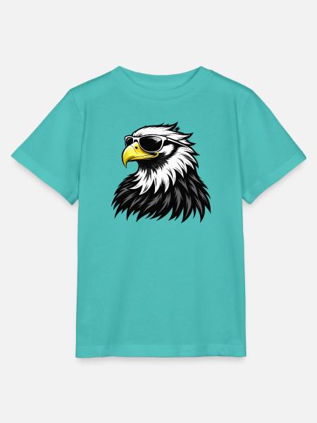 Weißkopfseeadler mit Sonnenbrille - Stanley/Stella Kinder T-Shirt MINI CREATOR  - Poolblau