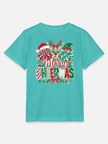 Merry Christmas: Glitzernde Elfen-Trio - Stanley/Stella Kinder T-Shirt MINI CREATOR - Poolblau