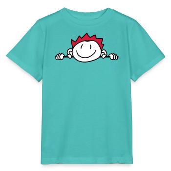 cache mur mur face face tête enfant peint kri - T-shirt bio MINI CREATOR Stanley/Stella Enfant - bleu piscine - Devant