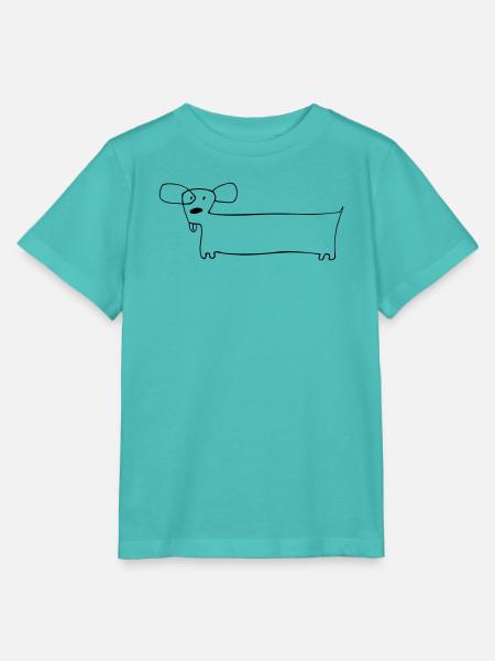 01 Hündchen Lang - Stanley/Stella Kinder T-Shirt MINI CREATOR  - Poolblau