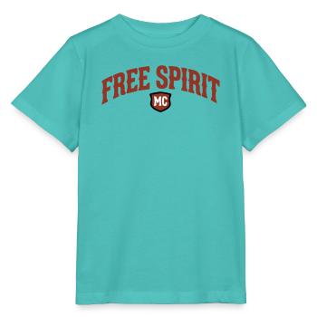 Free Spirit MC Lettering - Stanley/Stella MINI CREATOR Kids’ T-Shirt - pool blue - Front