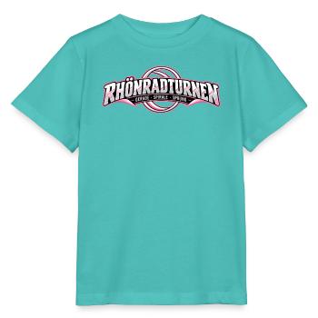 Rhönradturnen Neon Logo - Stanley/Stella Kinder T-Shirt MINI CREATOR  - Poolblau - Vorne