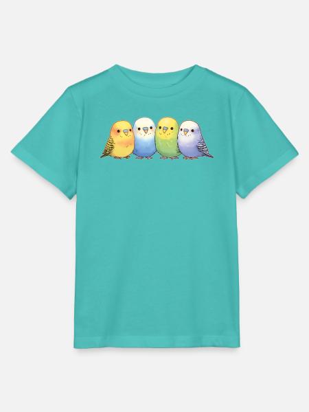 Wellensittiche Gruppe - Stanley/Stella Kinder T-Shirt MINI CREATOR - Poolblau