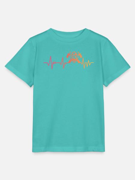 Feuerwehrmann Sunset Heartbeat Feuerwehrmann - Stanley/Stella Kinder T-Shirt MINI CREATOR - Poolblau